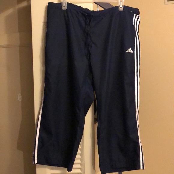 adidas Pants - Adidas Navy & White Capris
